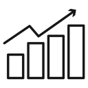 Growth arrow bars icon