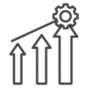 Growth Bars Gear icon
