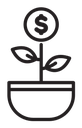 Growth business Vector icon