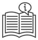 Guide book Black Outline icon