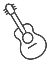 Guitar Black Outline icon