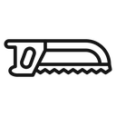 Hacksaw Black Outline icon