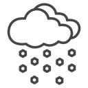 Hail Cloud Pellets Black Outline icon