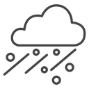 Hail Cloud Stones Black Outline icon