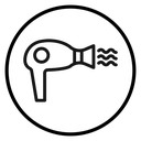 Hair dryer Black Outline icon