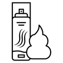 Hair Mousse Spray Black Outline icon