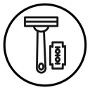 Hair removing razor icon