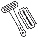 Hair removing razor icon