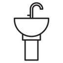Hair washer sink icon
