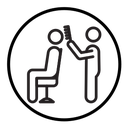 Hairdresser at work icon