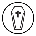 Halloween coffin icon