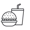 Hamburger and soft drink cup 2 icon
