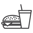 Hamburger and soft drink cup 3 icon