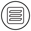 Hamburger menu Black Outline icon