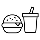 Hamburger soda icon