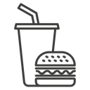Hamburger soda icon