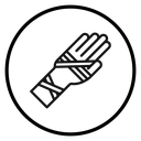 Hand accident icon