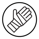 Hand accident icon