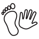 Hand and foot icon