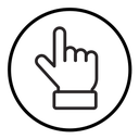 Hand clicking icon