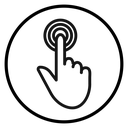 Hand clicking icon