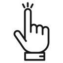 Hand clicking icon