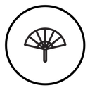 Hand fan icon