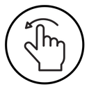 Hand, fingers, gesture, swipe, rotate icon