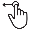 Hand, fingers, gesture, swipe, rotate icon