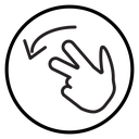 Hand, fingers, gesture, swipe, rotate icon
