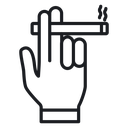 Hand holding cigarette 3 icon