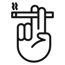 Hand holding cigarette 4 icon
