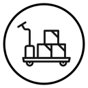 Hand pallet jack icon