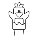 Hand puppet icon