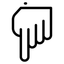 Hand push button icon