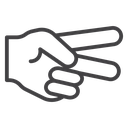 Hand scissors icon