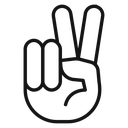 Hand scissors icon