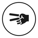 Hand scissors icon