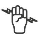 Hand with Power icon