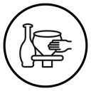 Handmade pottery Black Outline icon