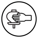 Handmade pottery Black Outline icon