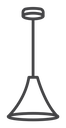 Hanging light Black Outline icon