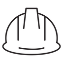 Hard hat Black Outline icon