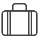 Hardside Suitcase Black Outline icon