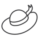 Hat Black Outline icon