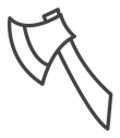 Hatchet Black Outline icon