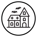 Haunted house icon