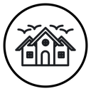 Haunted house icon
