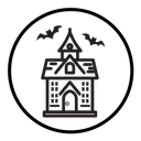 Haunted house icon