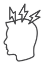 Headache Black Outline icon